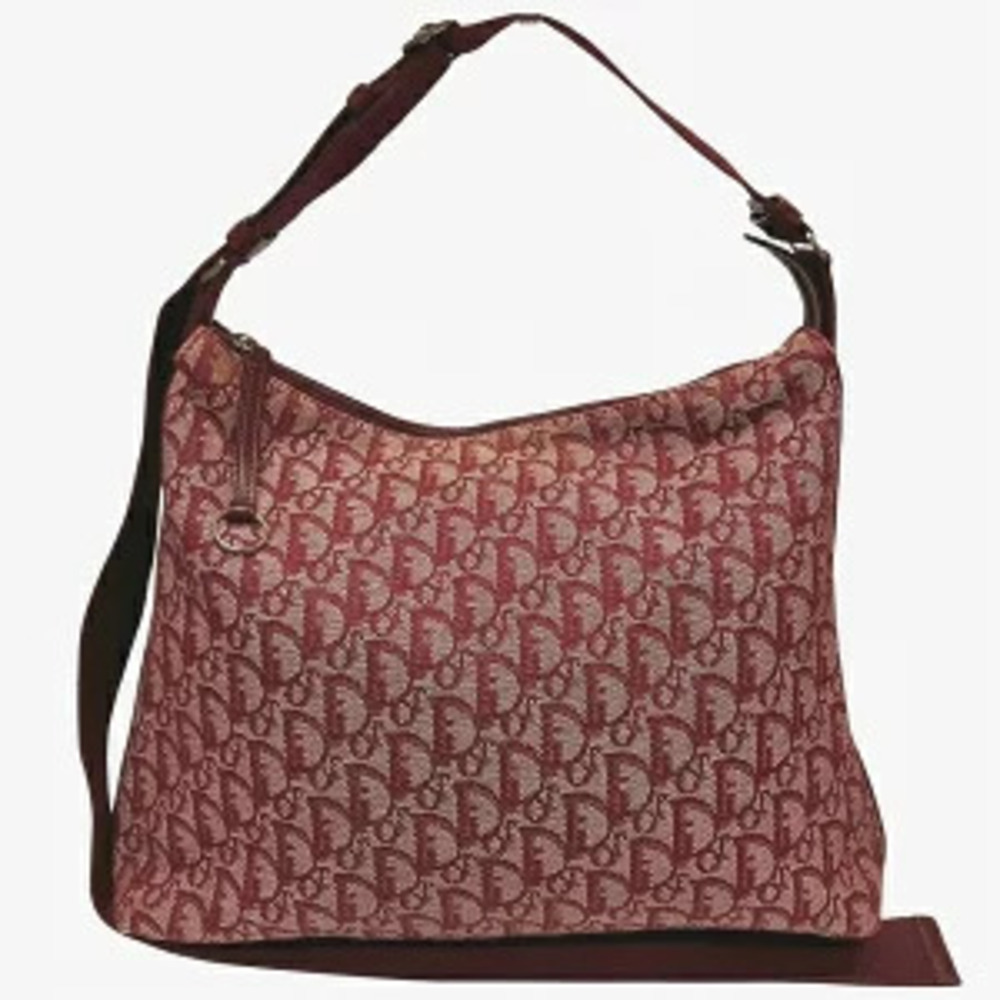 Christian Dior Trotter Bordeaux Purple Brown Bag Shoulder